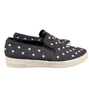 Women’s Michael Kors Keaton Embellished Flannel Slip-on Sneakers Slip On Size 11
